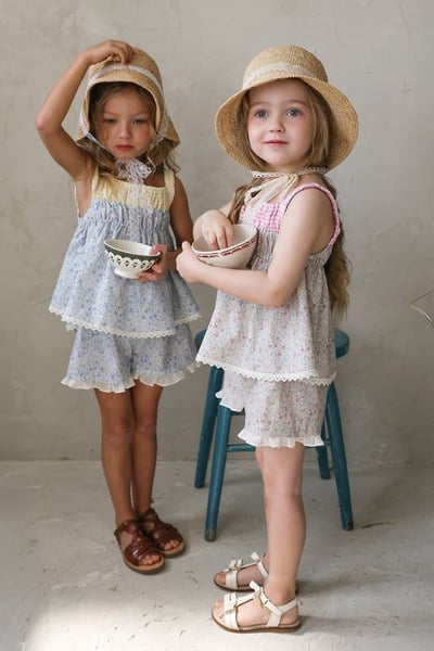 FLO30｜(75-140) 田園碎花無袖上衣19