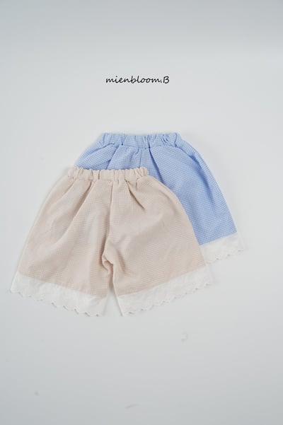 Bloom.b34｜(55cm-118cm) 格紋蕾絲花邊直筒長褲14