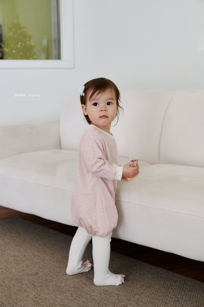bebe nine20 (55cm-75cm) 3色經典條紋包屁衣10