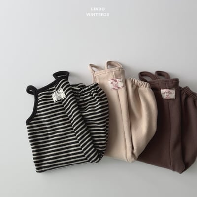 Lindo35｜(80cm-125cm) 磨毛肩帶連身褲8