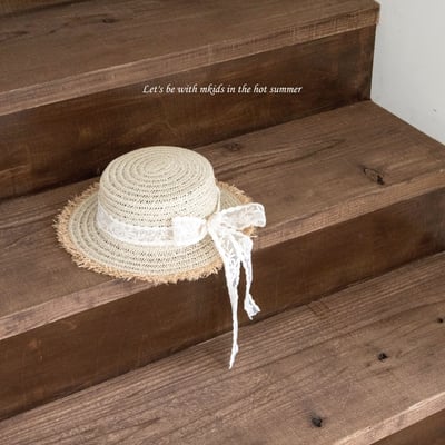 M-KIDS47｜(65-115cm) 蕾絲草帽4