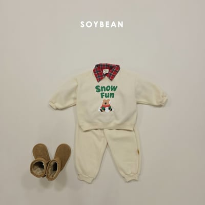 Soybean48｜(75cm-118cm) 雪球印花休閒套裝9