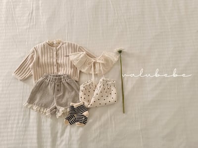 Valubebe70｜(65-90) 蕾絲細條紋短褲5