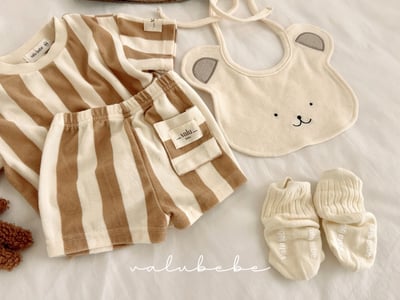 Valubebe 54｜(65-90cm) 條狀毛圈褲7