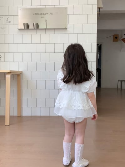 JE37｜(66-90cm) 蕾絲花邊包屁衣3