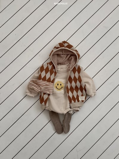 Bebe holic21｜(6m-18m) 菱格紋連帽針織背心9