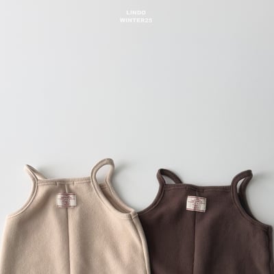 Lindo35｜(80cm-125cm) 磨毛肩帶連身褲7