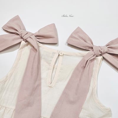 bebe nine43  (65cm-115cm) 2色綁帶蝴蝶結上衣8