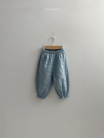 MiniRobe04｜(70-110) 雪花印花縮口長褲10