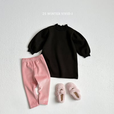 vivid89｜(78cm-125cm) 捲邊公主袖洋裝11