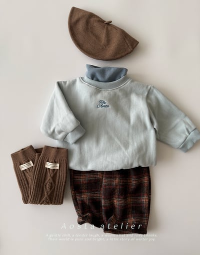 AOSTA31｜(6m-5y) 格紋直筒長褲15