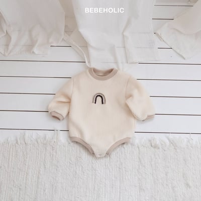 Bebe holic45｜(3m-18m) 彩虹微起毛包屁衣13