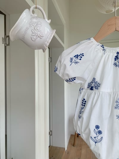 JE10｜(66-120cm-mom) 刺繡小花泡泡袖包屁衣/洋裝11