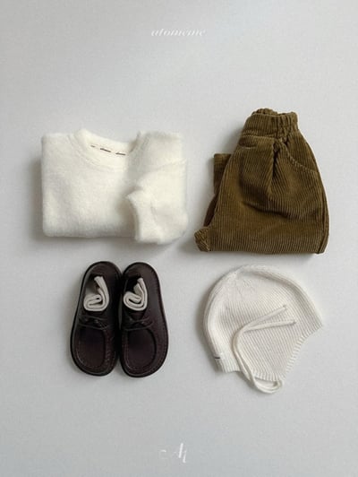 Atomeme40｜(70cm-110cm) 保暖針織綁帶帽4