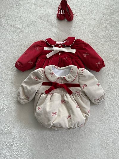 Nutt05｜(3m-16m) 蝴蝶結夾層棉包屁衣4