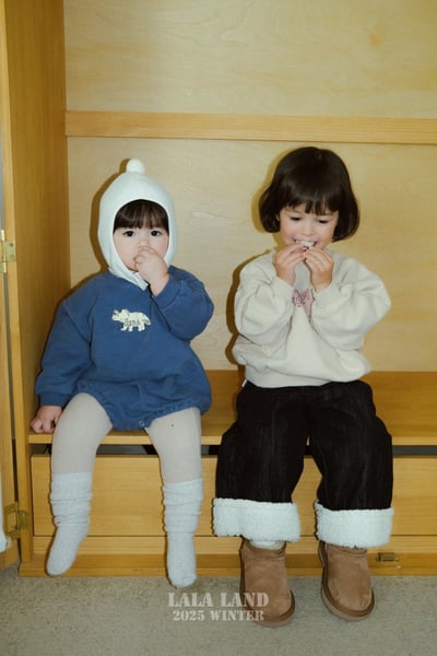 lala land13｜(60cm-83cm) 3色小恐龍內刷毛包屁衣19