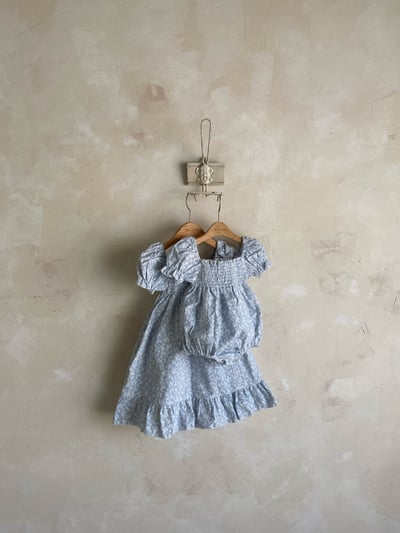 Anne Shirley31｜(3m-22m) 1色碎花公主袖包屁衣4