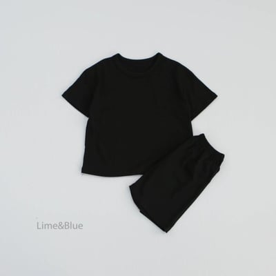 LIME&BLUE30｜(55-118cm MOM-DAD)  透氣素色親子套裝24