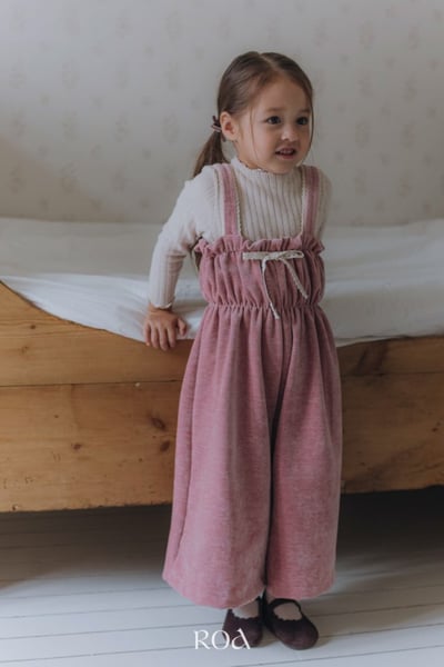 ROA20｜(80cm-120cm) 2色氣質絨毛連身吊帶褲17