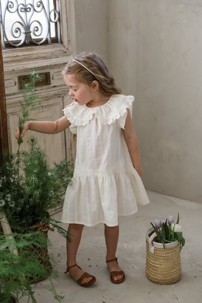 FLO31｜(75-140) 荷葉領蛋糕洋裝13