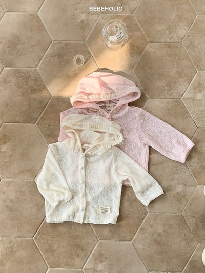 Bebe holic53｜(3m-18m) 花邊連帽開衫1