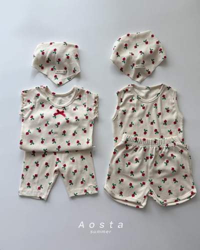 AOSTA48｜(6m-5y) 4款羅紋無袖背心12