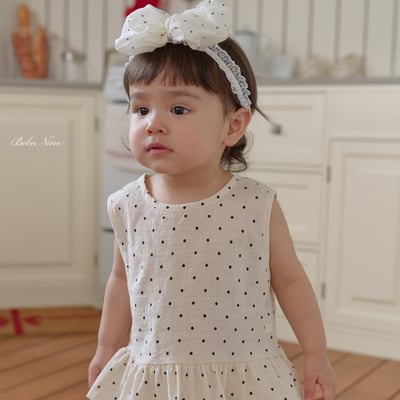 bebe nine40  (6m-24m) 3色點點蛋糕裙套裝12