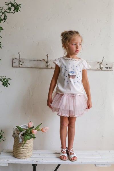 FLO24｜(75-140) 蛋糕荷葉邊上衣10