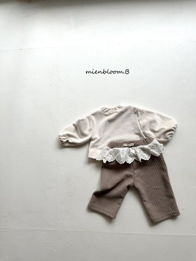 Bloom.b27｜(0m-24m/85cm-125cm) 刷絨蝴蝶緞帶蕾絲上衣6