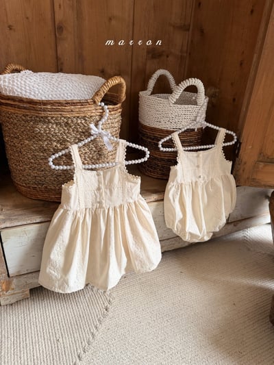 Marron07｜(3m-18m 1y-6y) 花園蕾絲邊包屁衣/洋裝6