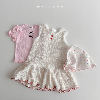 my_bebe19｜(80-120cm) 褶皺無袖洋裝12
