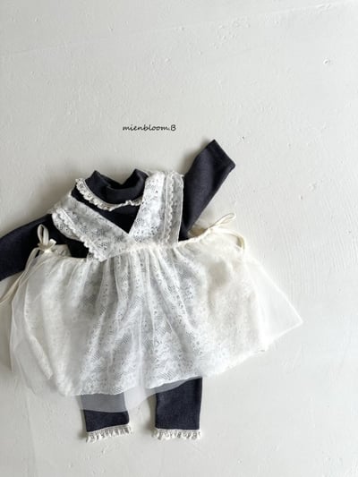 Bloom.b18｜(0m-24m/85cm-125cm) 天鵝絨蕾絲花邊上衣13