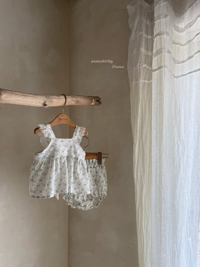 Anne Shirley26｜(3m-22m) 1色碎花緞帶包屁套裝9