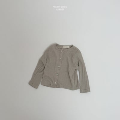 Lindo10｜(80-125) 坑條開襟外套4