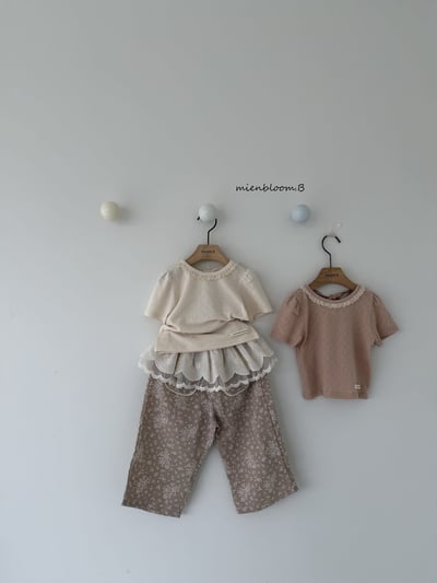 Bloom.b15｜(80-118cm) 亞麻碎花直筒長褲11