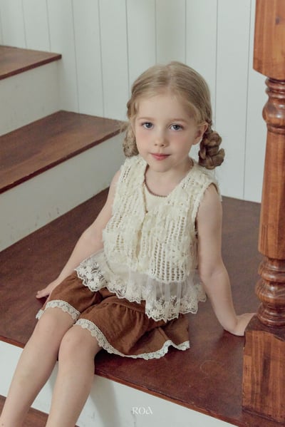 ROA34｜(6m-18m) 2色蕾絲滾邊褲裙11