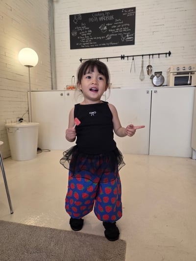 Color01｜(75-115cm) 細肩背心薄紗8