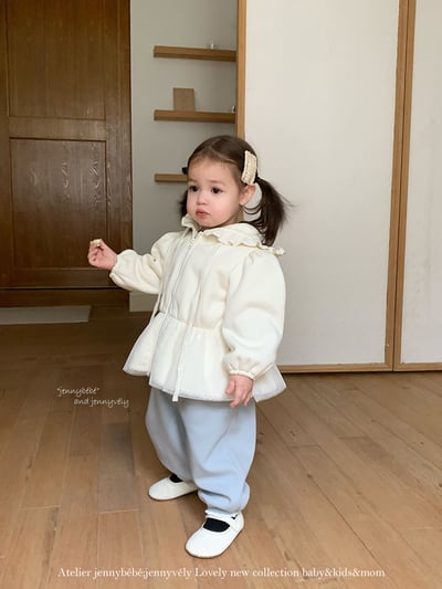 JE 661｜(80-110cm)  絨毛蕾絲束腳褲8