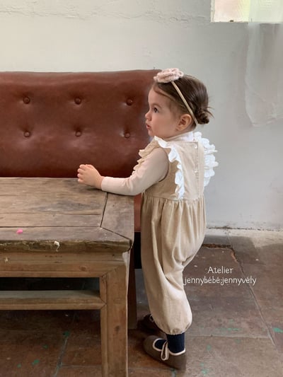 JE591｜(73-100cm) 蕾絲花邊連身褲/素面高領上衣6