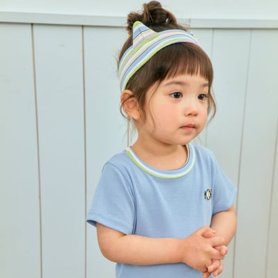 1st blue18｜(~93-118cm) 條紋貓耳髮帶2