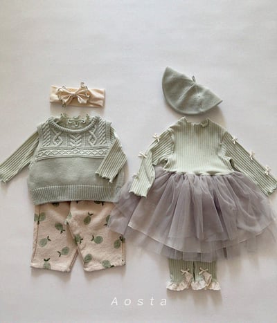 AOSTA41｜(6m-5y) 印花直筒長褲20