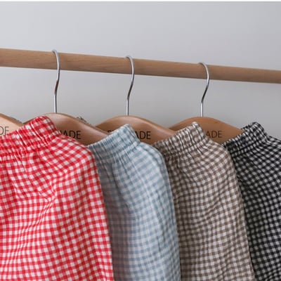 LEMONADE18｜(55cm-85cm) 4色格紋束口褲15