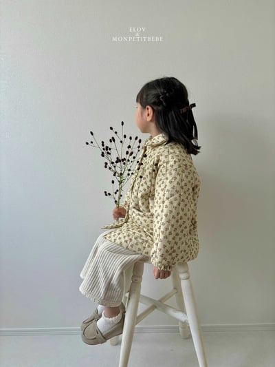 Monpetitbebe13｜(70cm-110cm) 碎花夾層棉質外套4