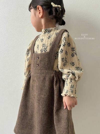 Monpetitbebe15｜(70cm-110cm) 碎花磨毛上衣5