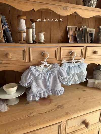 Marron34｜(1y-6y) 蝴蝶結格紋外套2