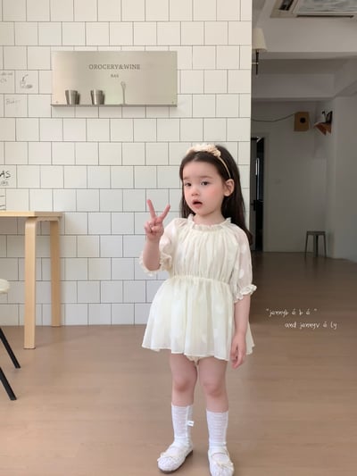 JE12｜(66-90cm) 雪紡愛心包屁洋裝4