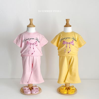 vivid26｜(78cm-125cm) 4款蝴蝶結喇叭褲套裝3