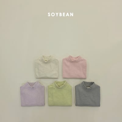 Soybean28｜(75cm-118cm) 細條紋高領上衣4