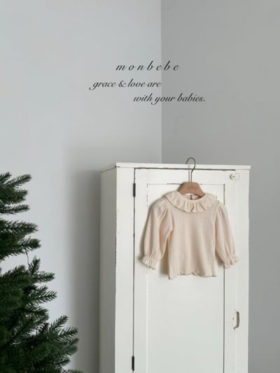 MONBEBE09｜(1y-8y) 荷葉領縮口袖上衣5