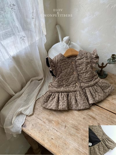 Monpetitbebe08｜(70cm-110cm) 摺邊夾層棉荷葉背心17